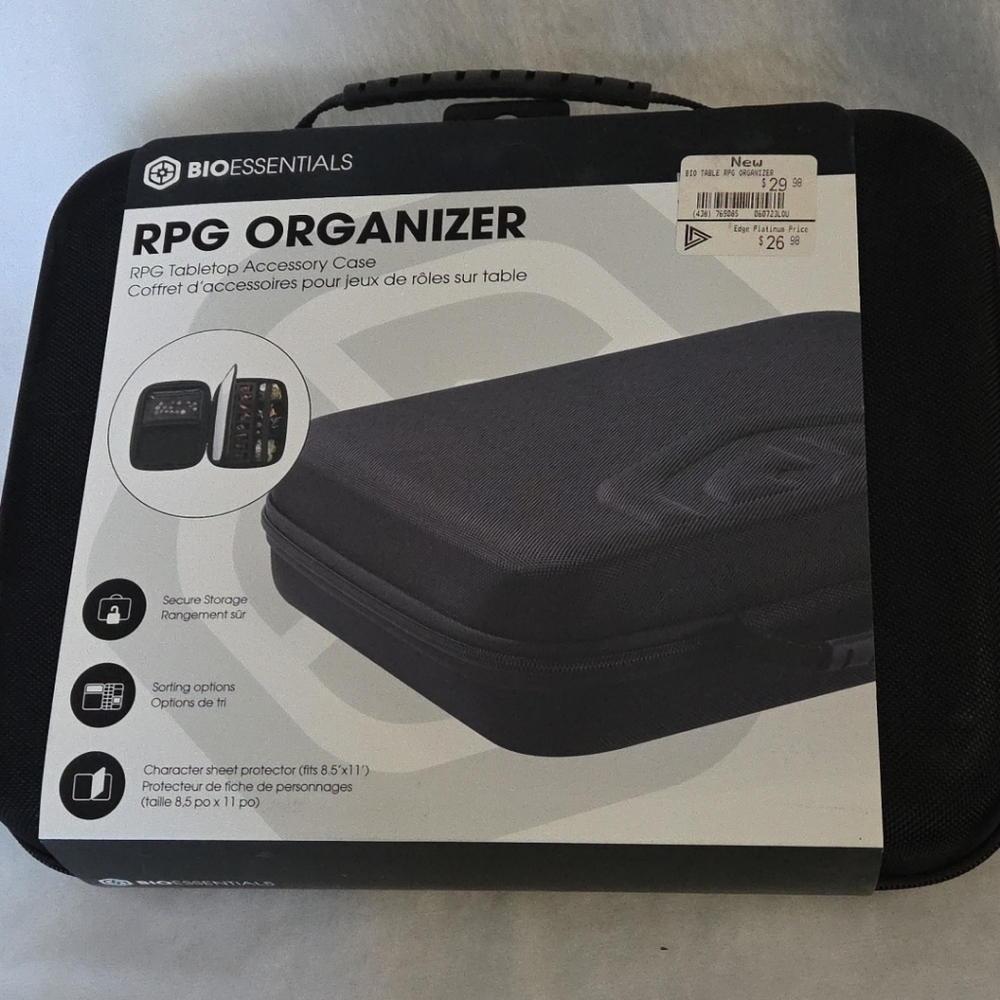 RPG Tabletop Gaming Organizer BIO Essentials Black Case from GameStop